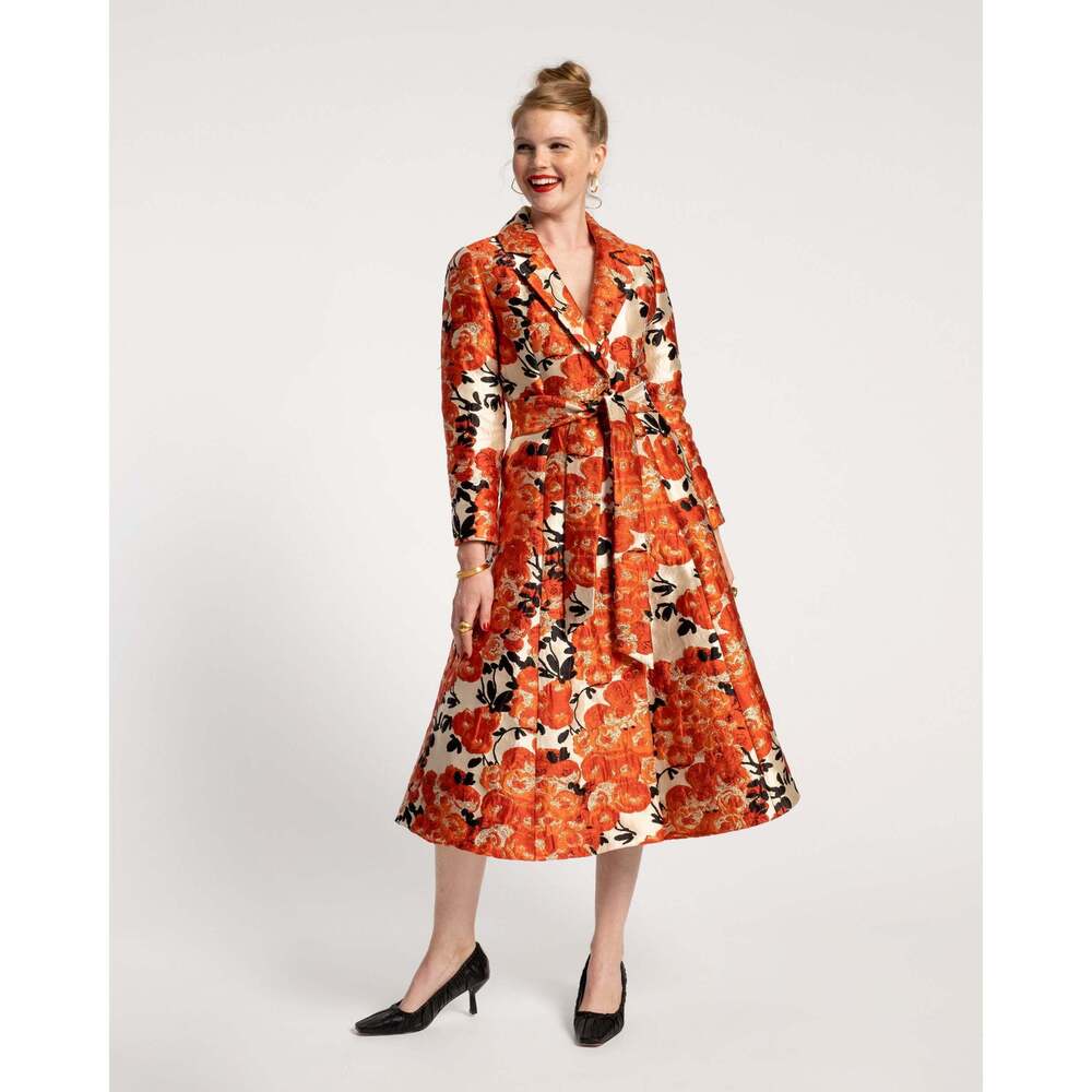 Lucille Jacquard Wrap Dress